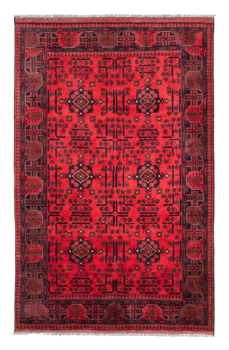 Afghaans tapijt - Kunduz - 195 x 128 cm - rood