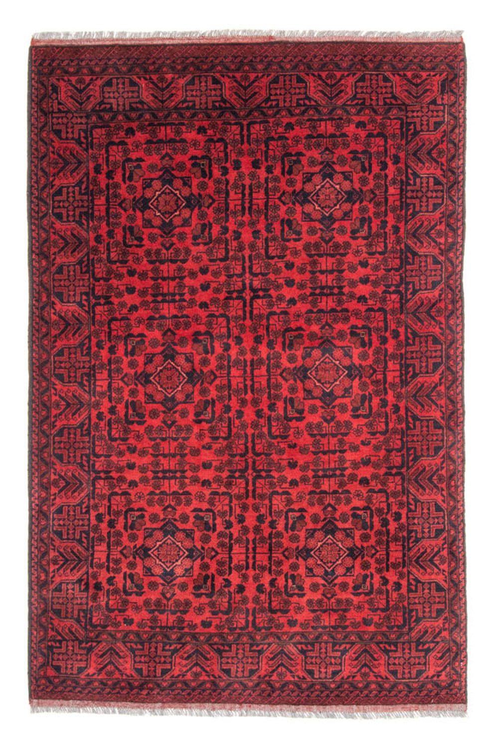 Afghaans tapijt - Kunduz - 187 x 122 cm - rood