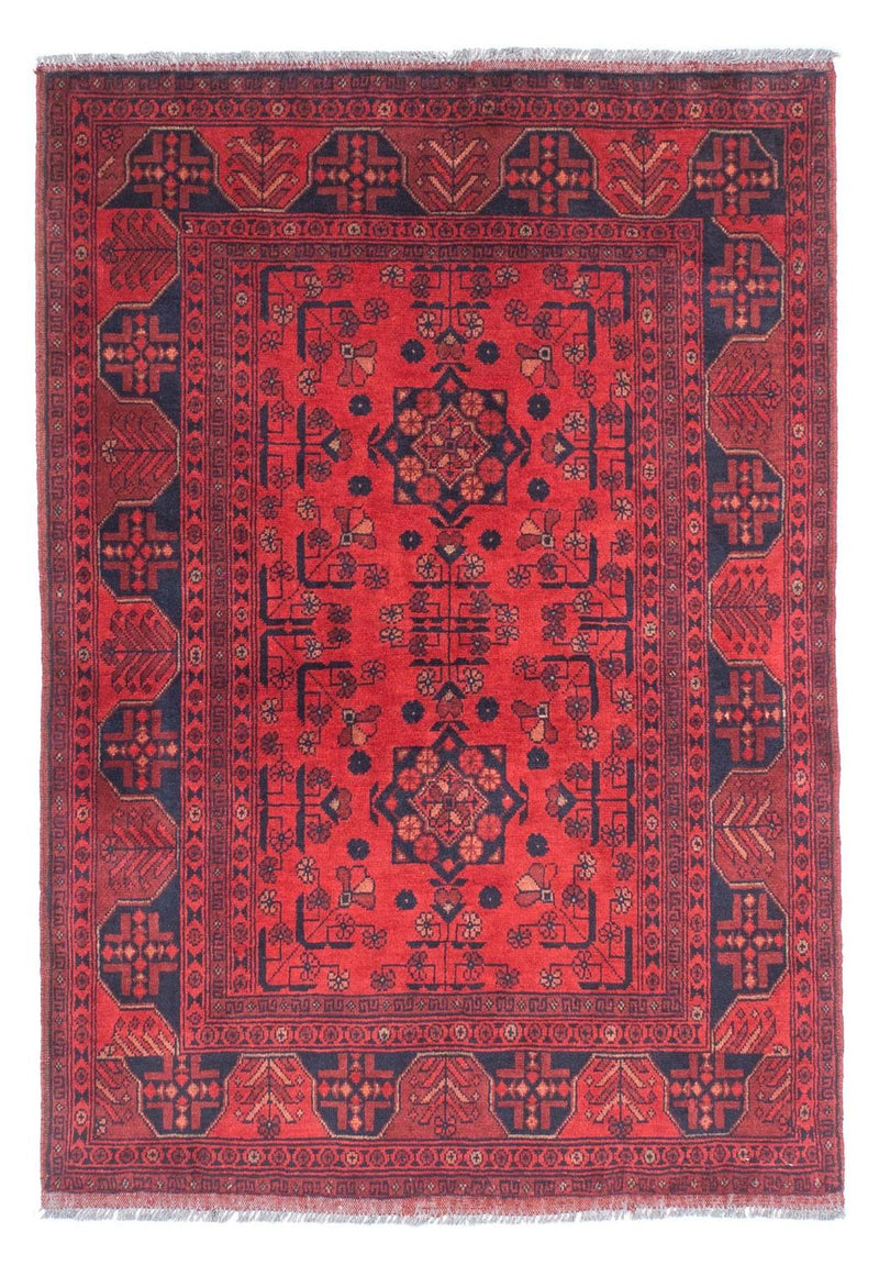 Afghaans tapijt - Kunduz - 151 x 103 cm - rood