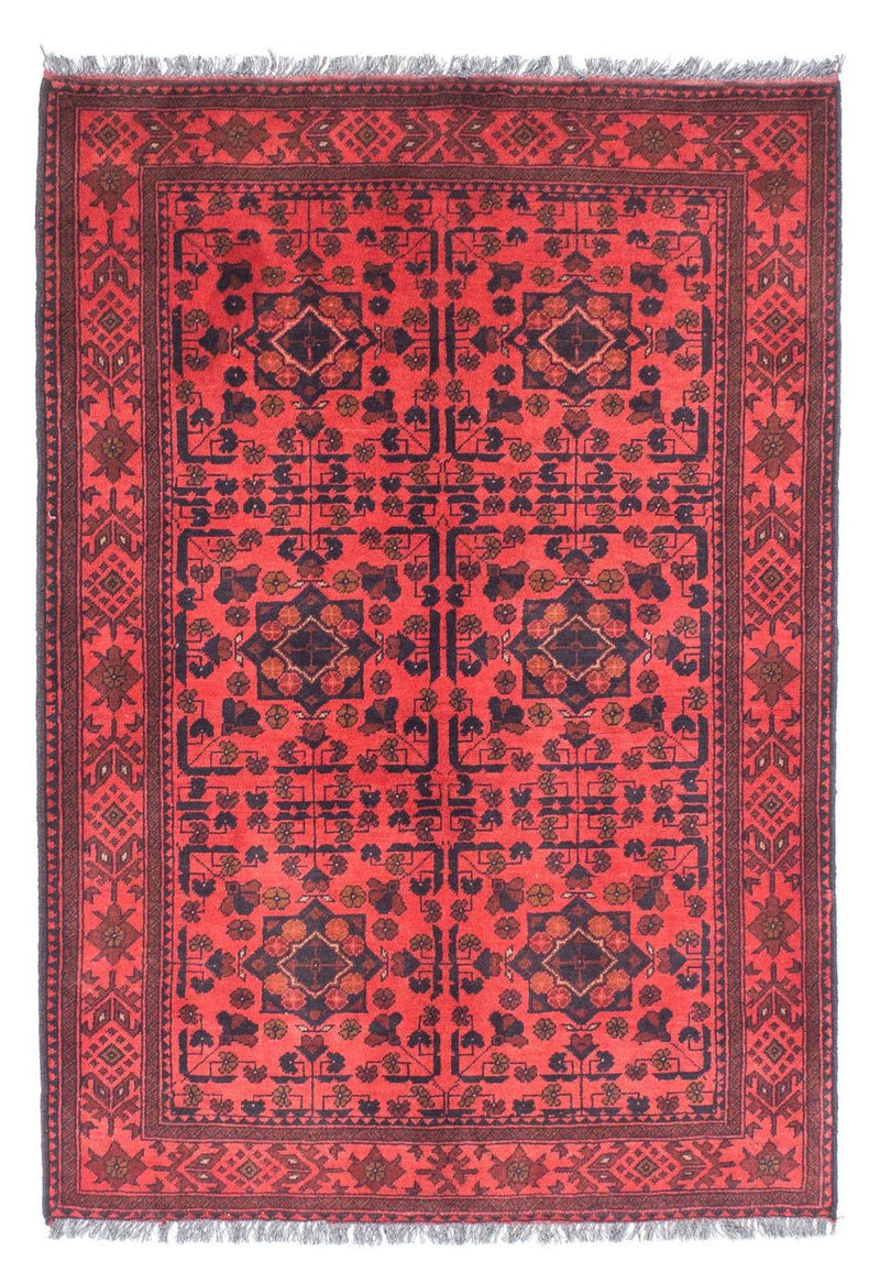Afghaans tapijt - Kunduz - 149 x 103 cm - donkerrood