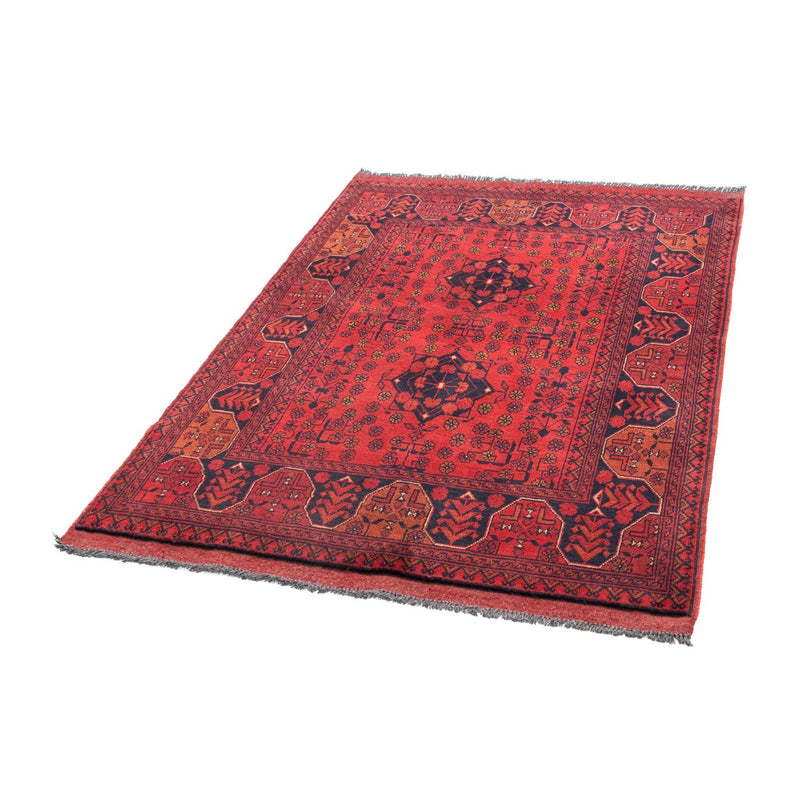 Afghaans tapijt - Kunduz - 145 x 103 cm - donkerrood