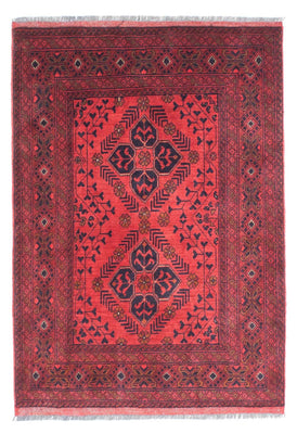 Afghaans tapijt - Kunduz - 146 x 104 cm - donkerrood