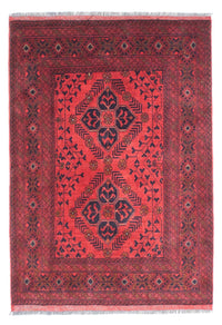 Afghaans tapijt - Kunduz - 146 x 104 cm - donkerrood