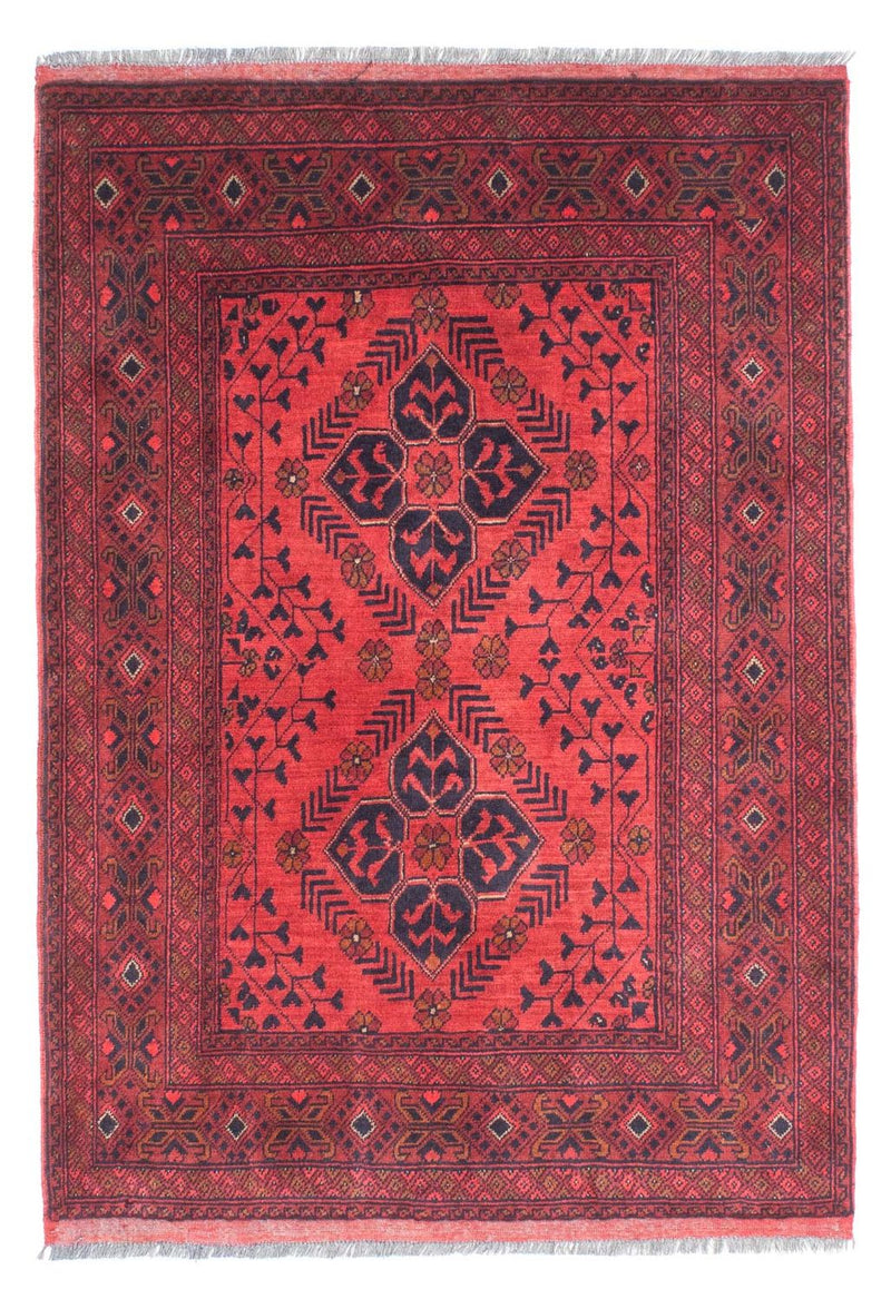 Afghaans tapijt - Kunduz - 146 x 104 cm - donkerrood