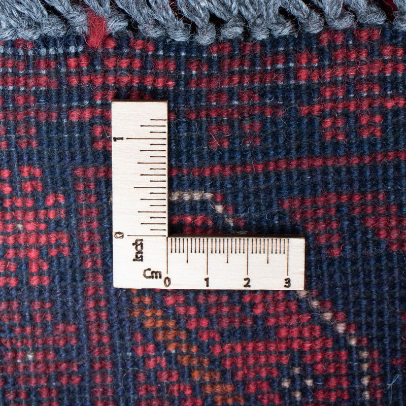 Loper Afghaans tapijt - Kunduz - 287 x 84 cm - donkerrood