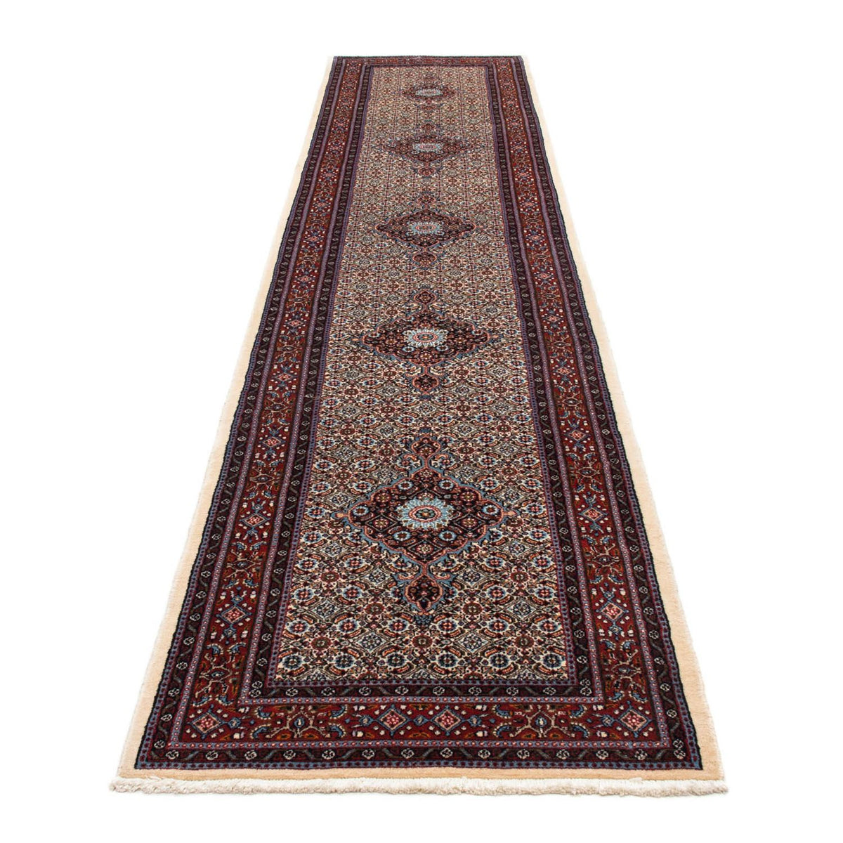 Loper Perzisch tapijt - Klassiek - 396 x 81 cm - beige