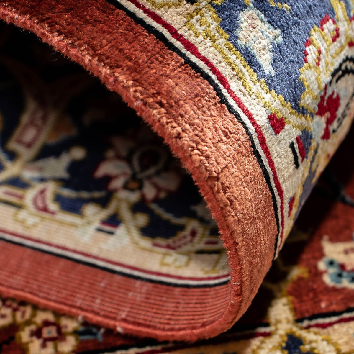 Perzisch tapijt - Ghom - 85 x 56 cm - roest