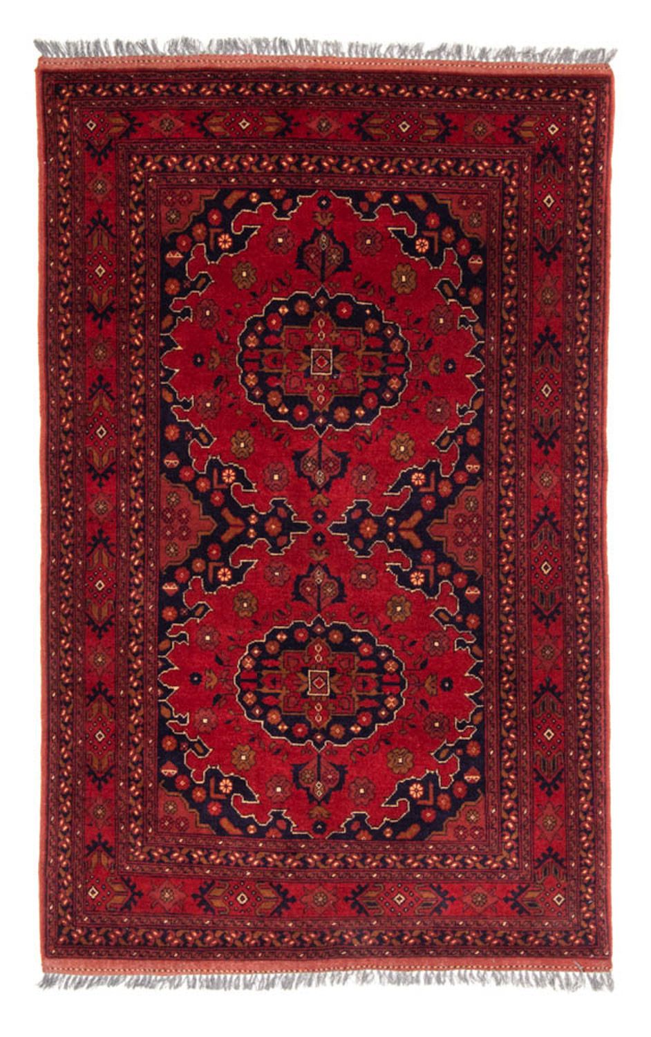 Afghaans tapijt - Kunduz - 200 x 120 cm - rood