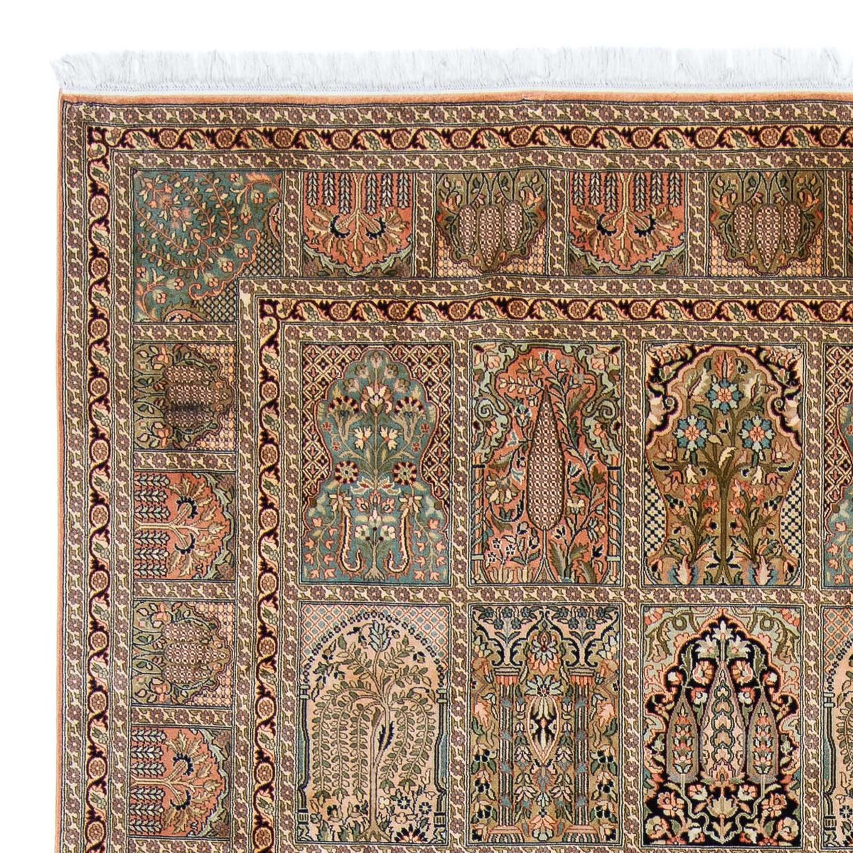 Zijden tapijt - Kashmir Silk - 336 x 251 cm - veelkleurig