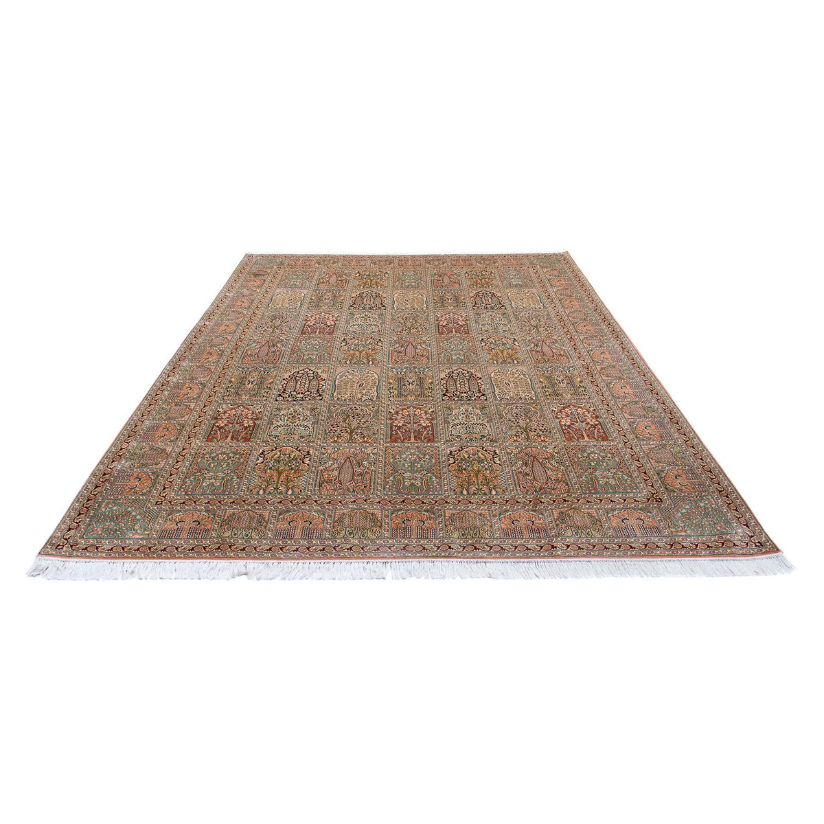 Zijden tapijt - Kashmir Silk - 336 x 251 cm - veelkleurig