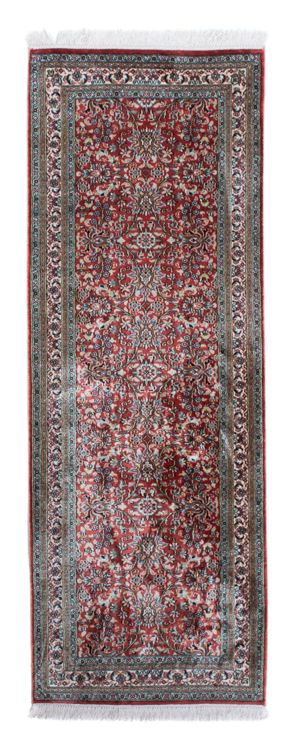 Loper Zijden tapijt - Kashmir Silk - 179 x 64 cm - donkerrood