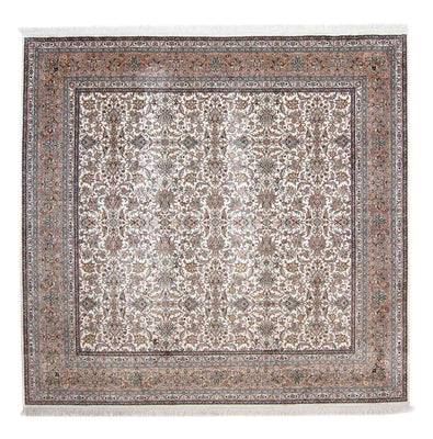 Zijden tapijt - Kashmir Silk vierkant  - 246 x 243 cm - beige