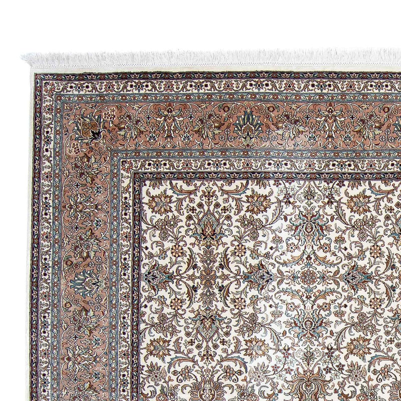 Zijden tapijt - Kashmir Silk vierkant  - 246 x 243 cm - beige