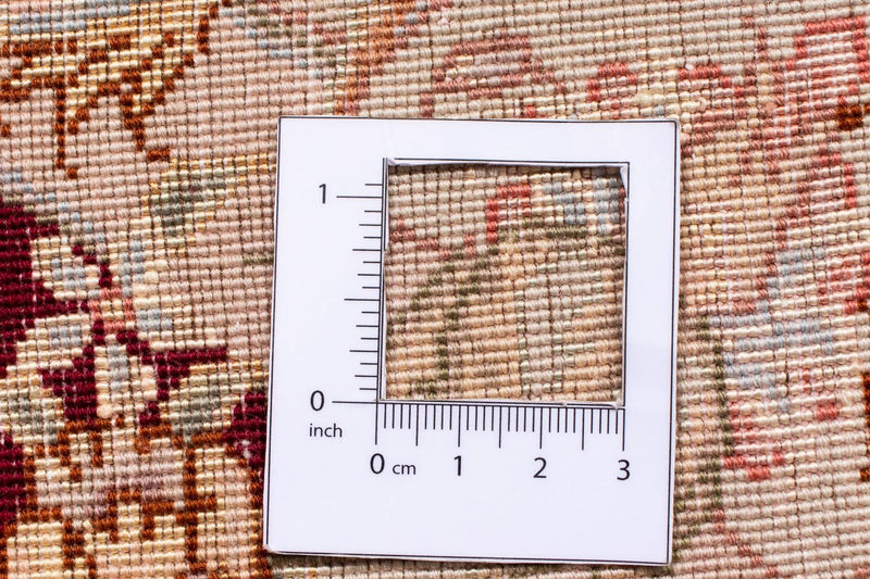 Perzisch tapijt - Tabriz - Royal rond  - 150 x 150 cm - donkerrood