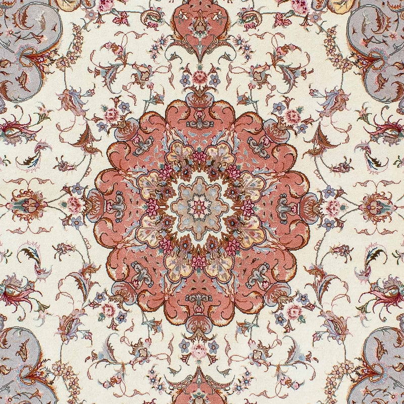 Perzisch tapijt - Tabriz - Royal - 196 x 153 cm - beige
