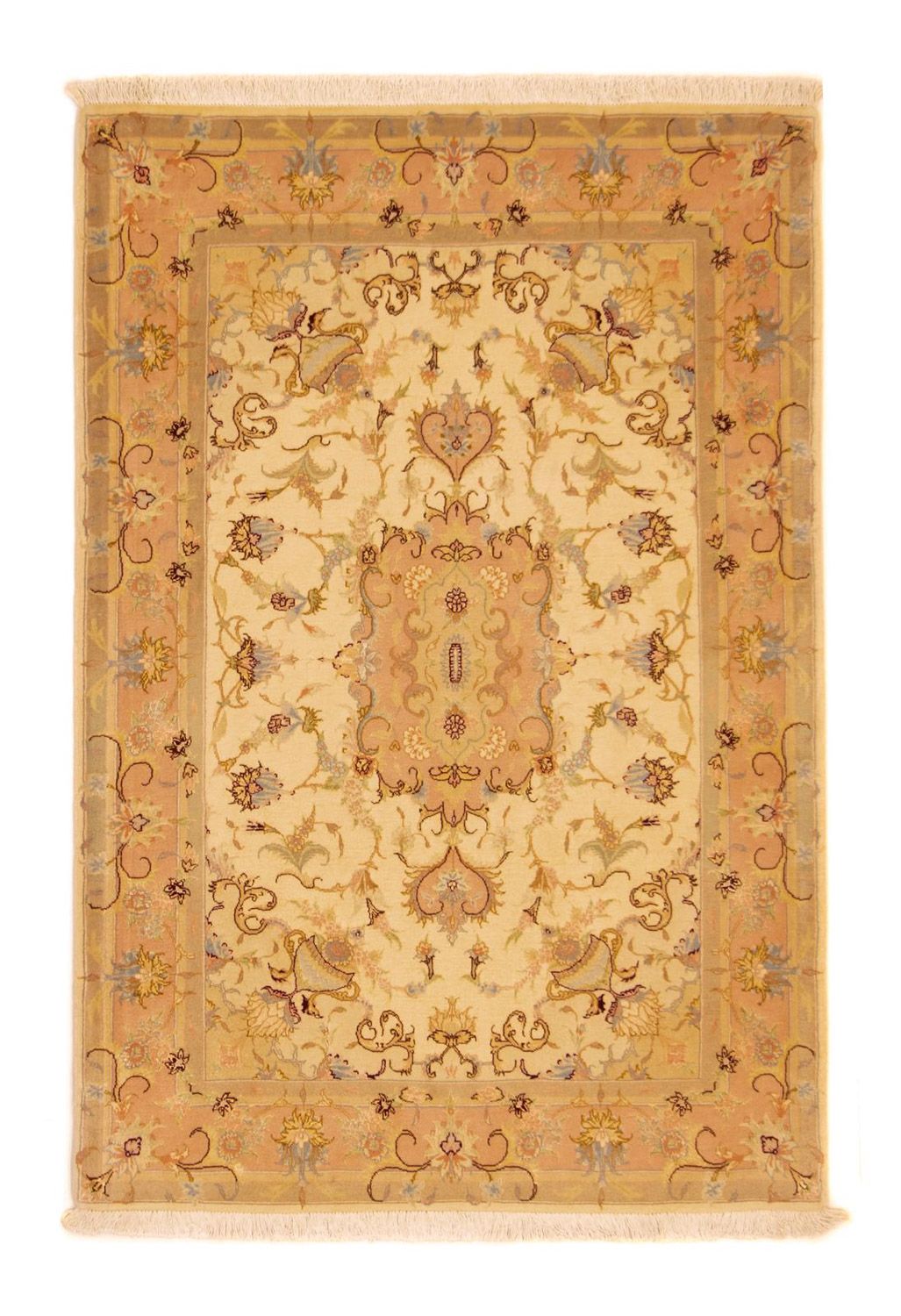 Perzisch tapijt - Tabriz - Royal - 155 x 104 cm - beige