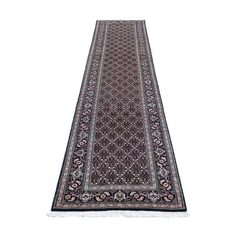 Loper Perzisch tapijt - Tabriz - 381 x 66 cm - grijs