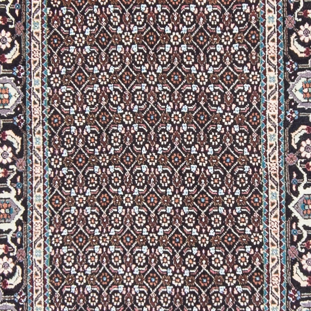 Loper Perzisch tapijt - Tabriz - 388 x 77 cm - grijs