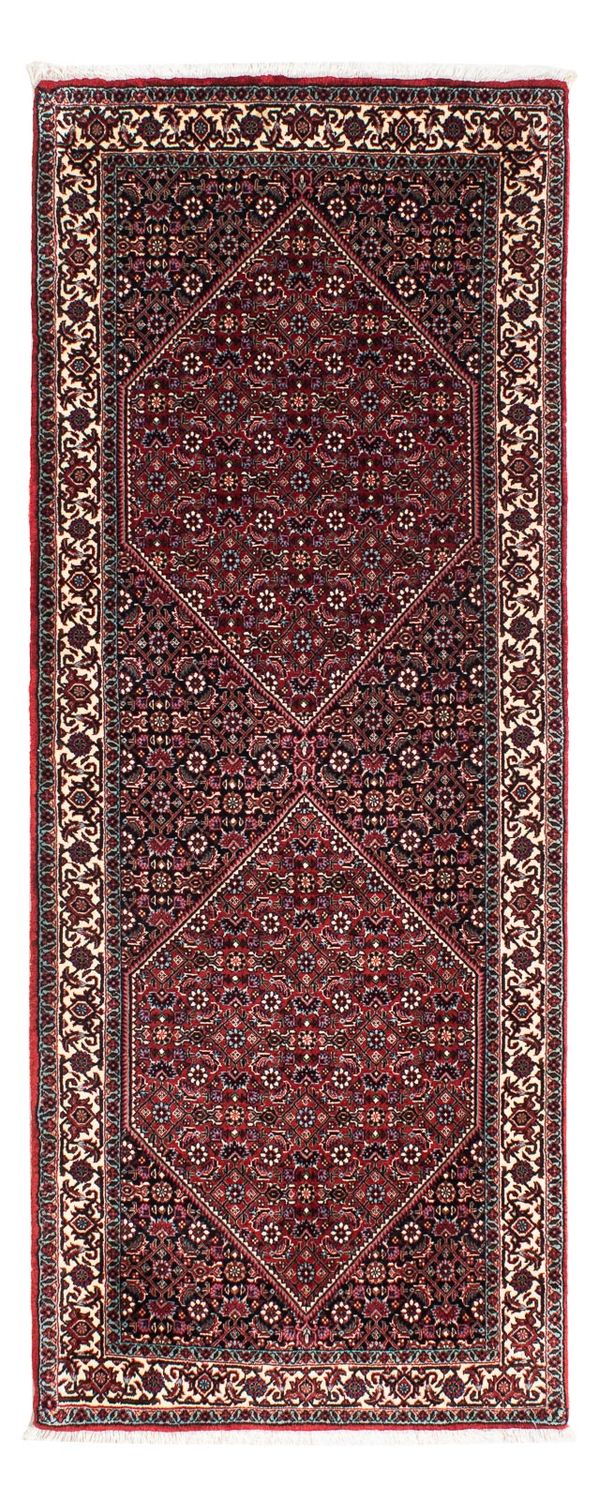 Loper Perzisch tapijt - Bijar - 198 x 74 cm - donkerrood