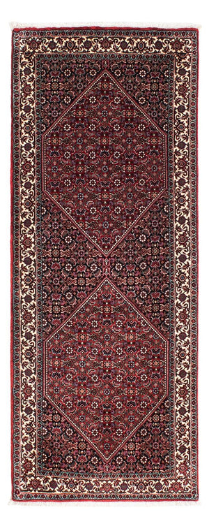 Loper Perzisch tapijt - Bijar - 198 x 74 cm - donkerrood