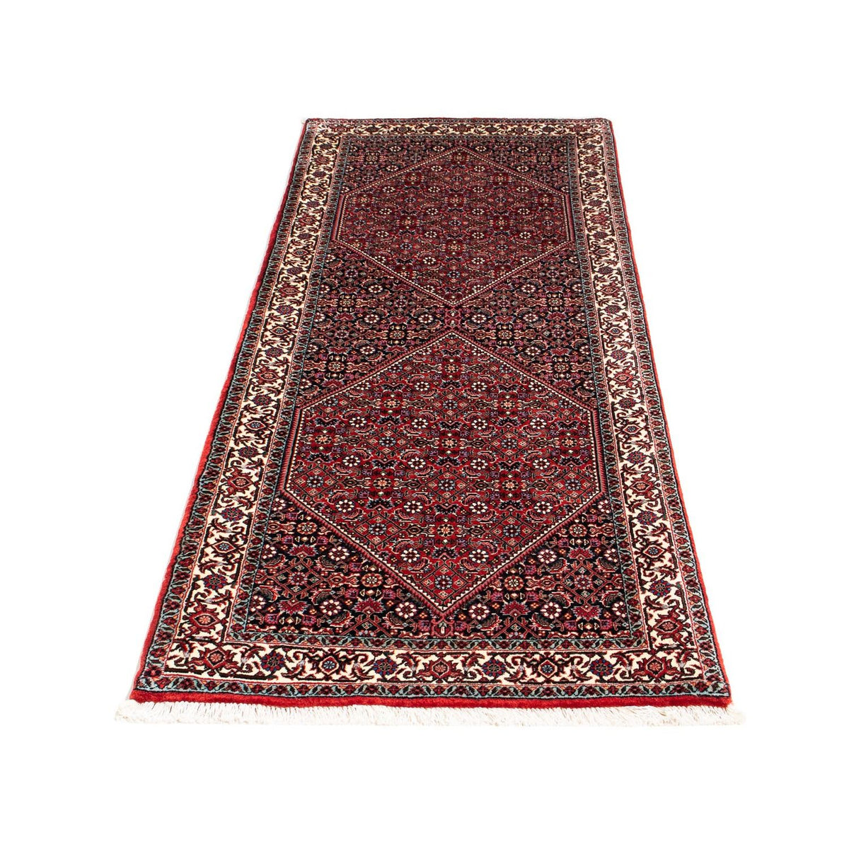Loper Perzisch tapijt - Bijar - 198 x 74 cm - donkerrood