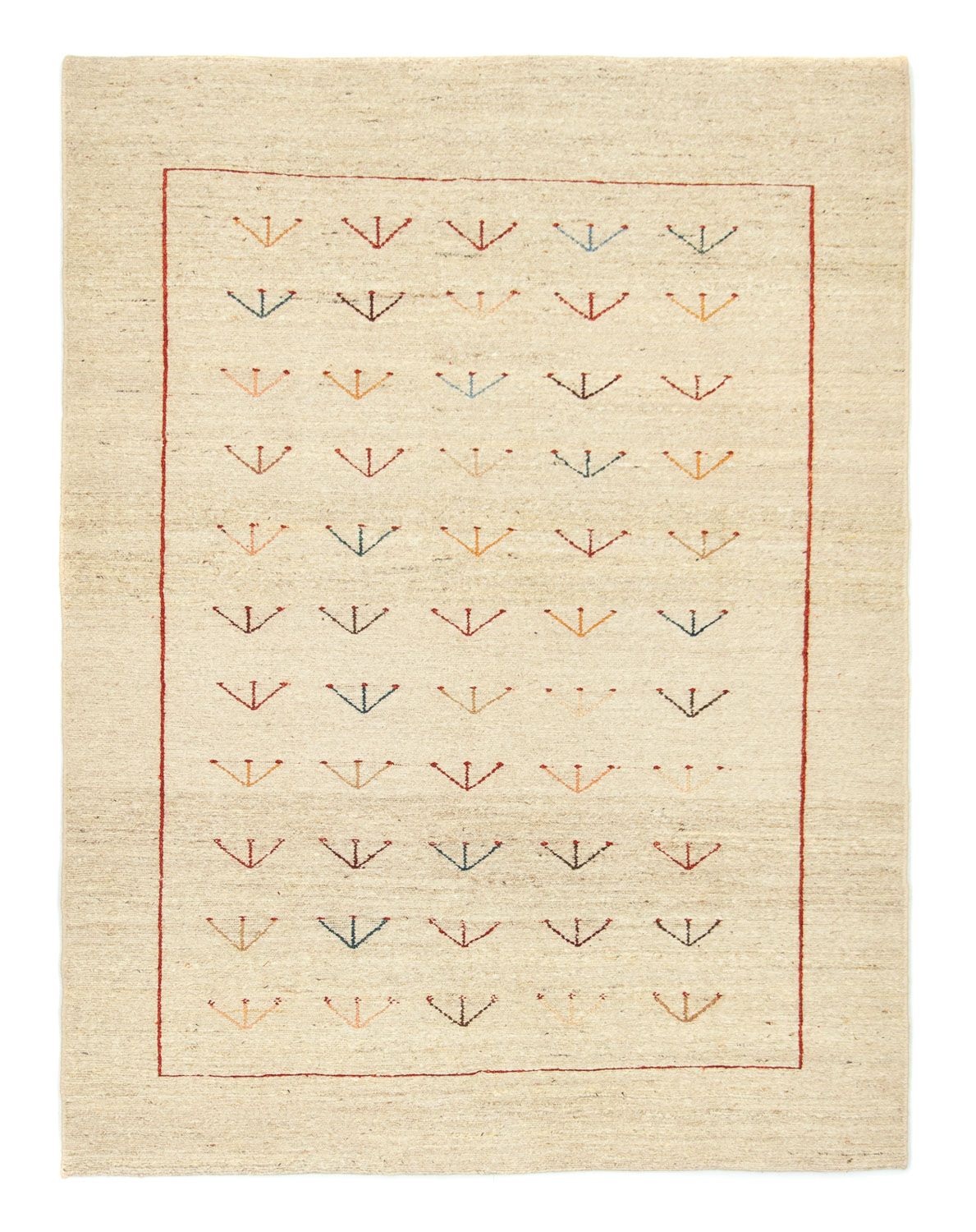Gabbeh tapijt - Perzisch - 195 x 144 cm - beige
