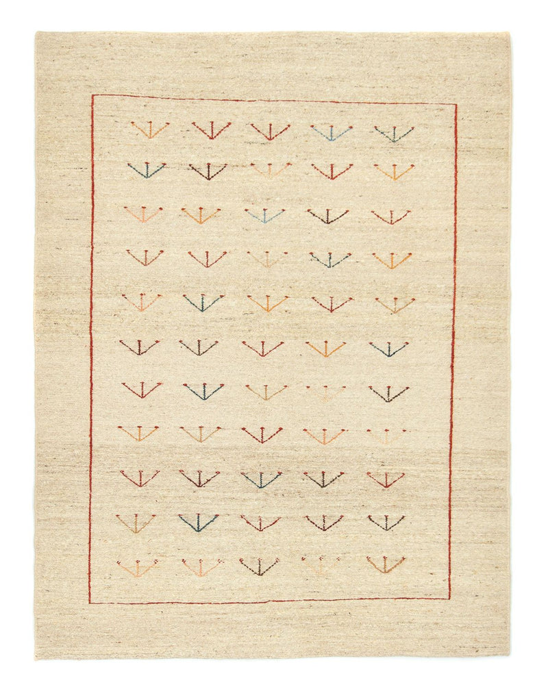 Gabbeh tapijt - Perzisch - 195 x 144 cm - beige