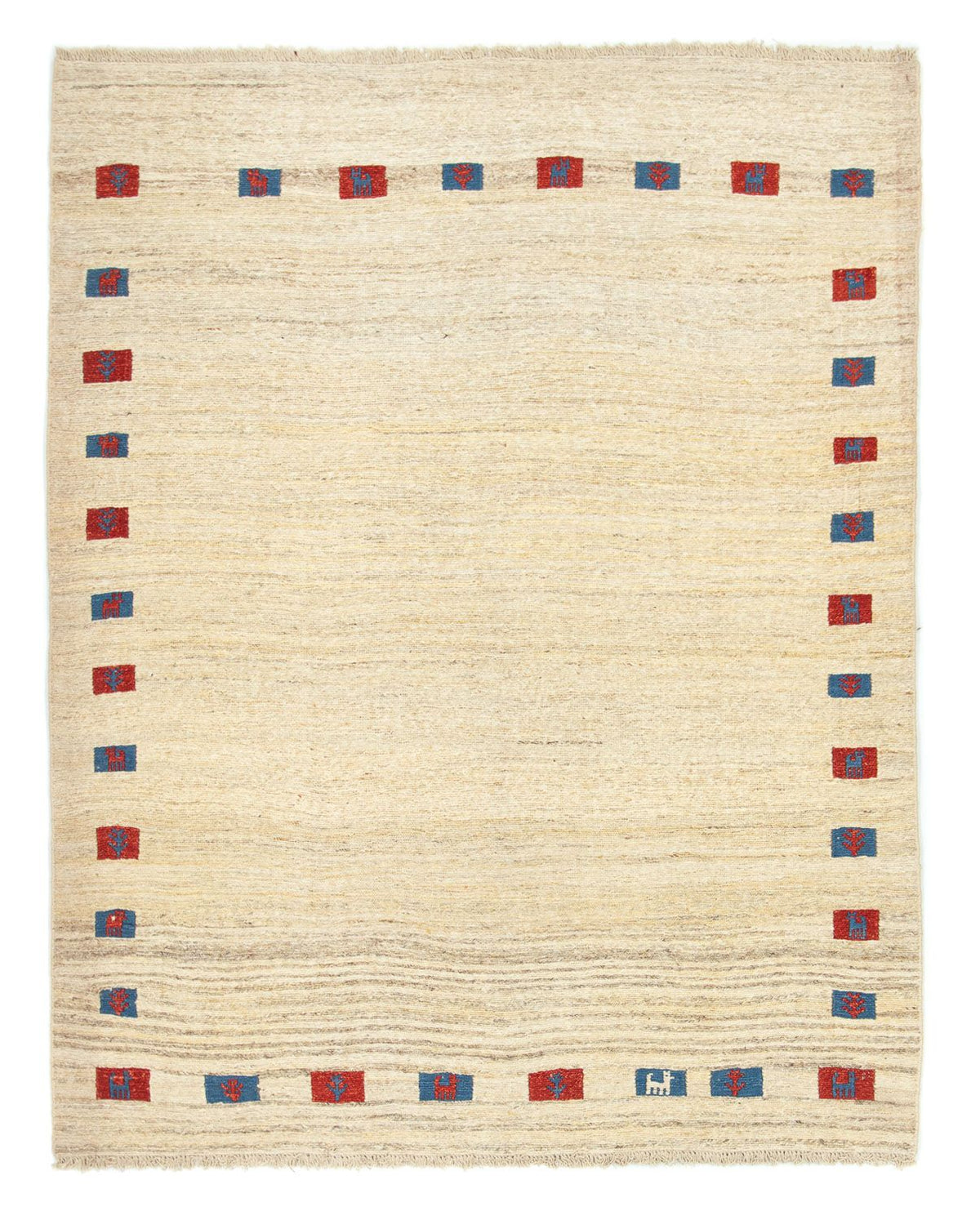 Gabbeh tapijt - Perzisch - 196 x 156 cm - beige