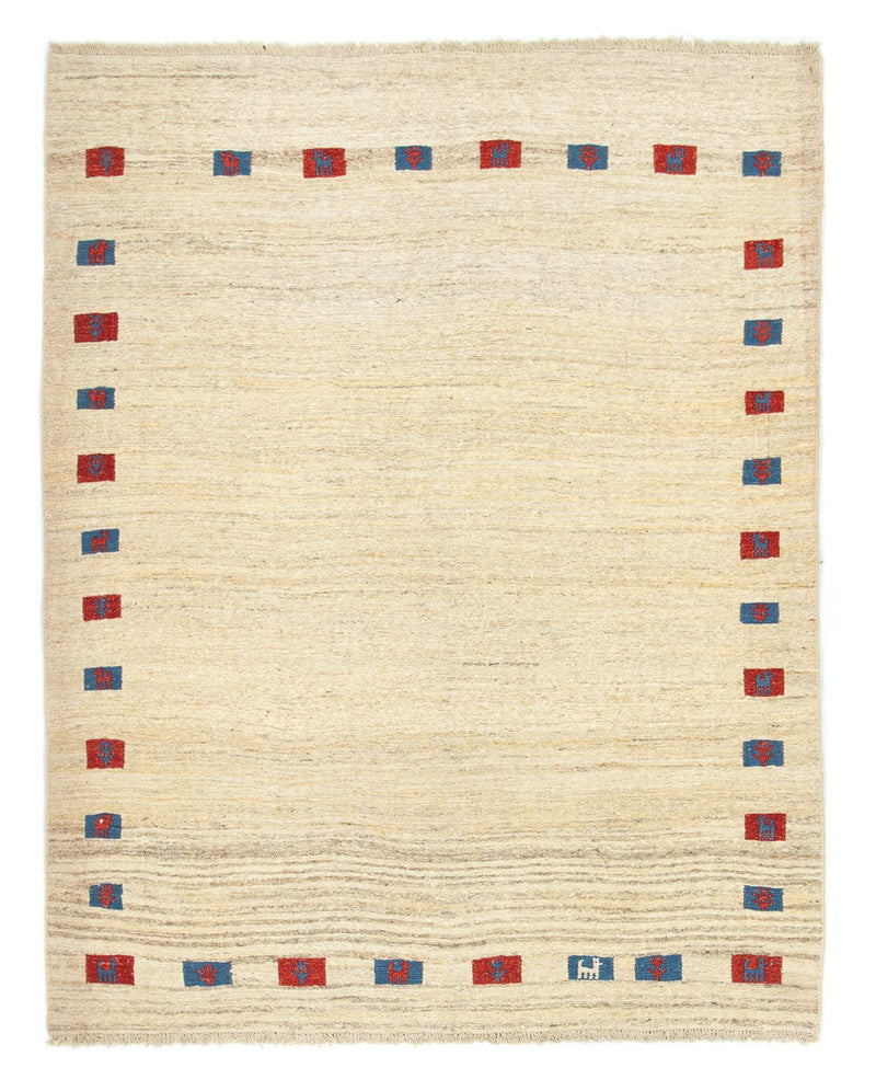 Gabbeh tapijt - Perzisch - 196 x 156 cm - beige