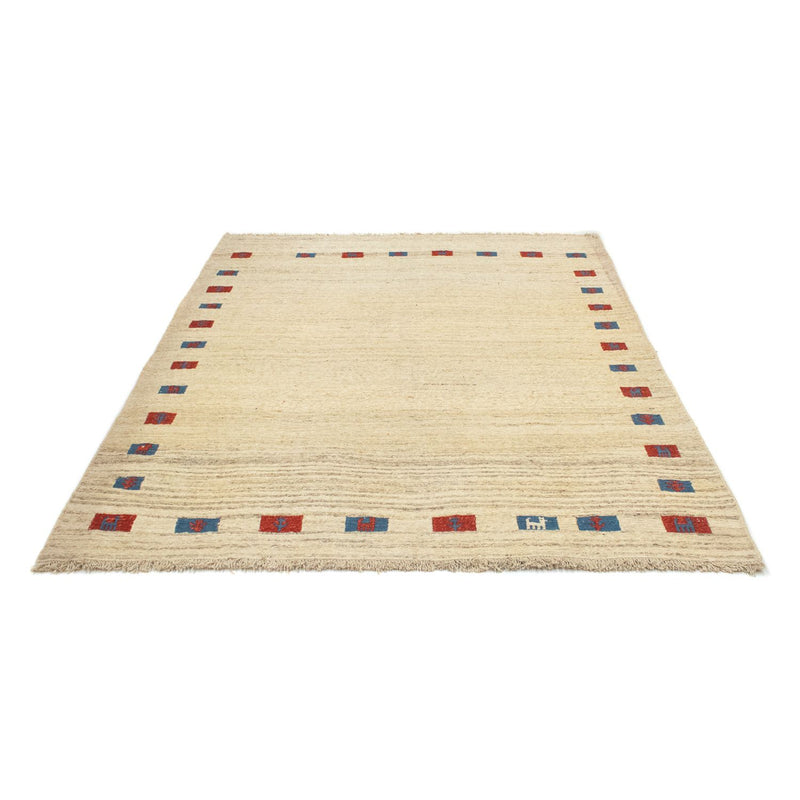 Gabbeh tapijt - Perzisch - 196 x 156 cm - beige