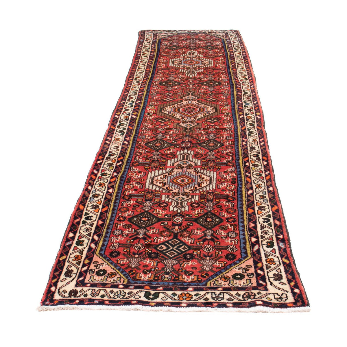 Loper Perzisch Tapijt - Nomadisch - 343 x 83 cm - donkerrood