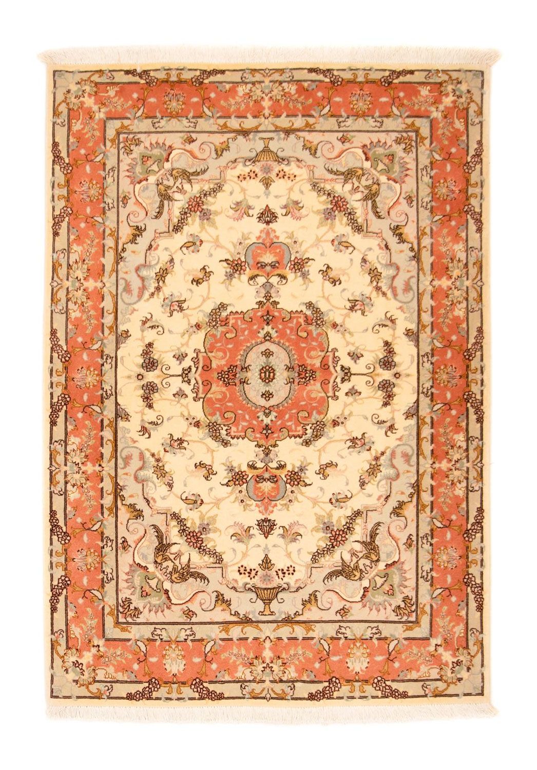 Perzisch tapijt - Tabriz - Royal - 148 x 101 cm - beige