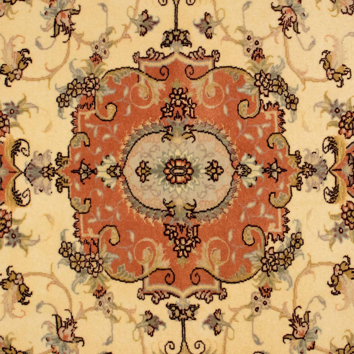 Perzisch tapijt - Tabriz - Royal - 148 x 101 cm - beige