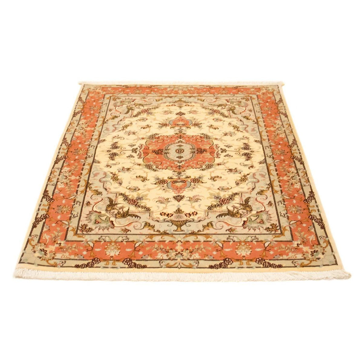 Perzisch tapijt - Tabriz - Royal - 148 x 101 cm - beige