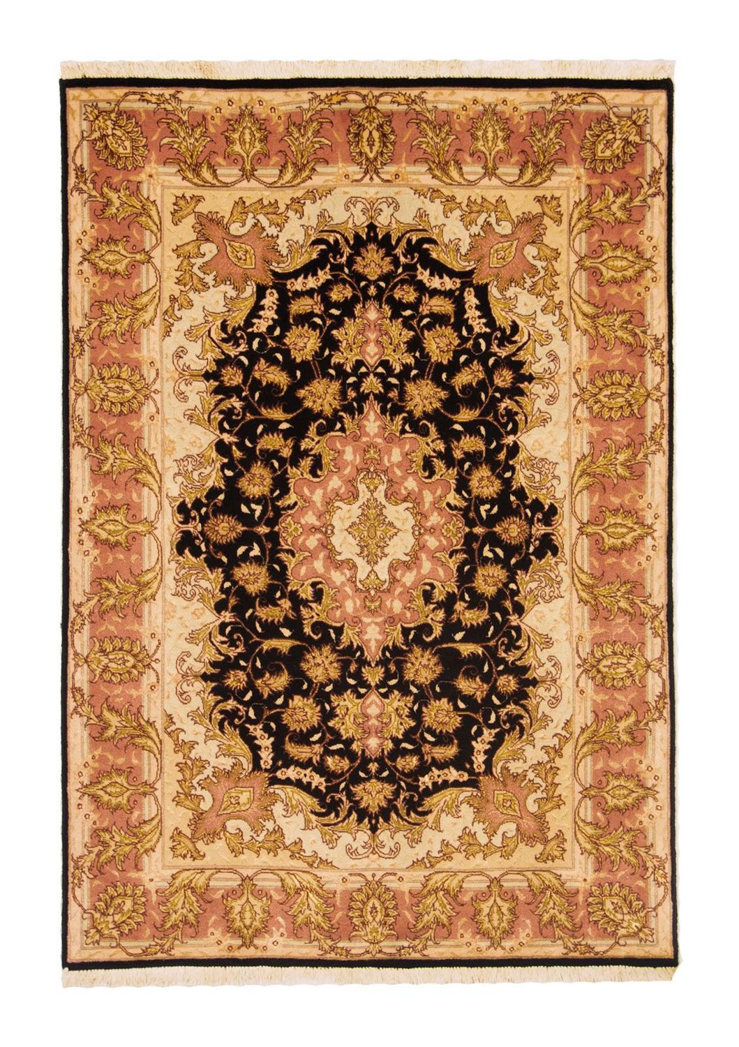 Perzisch tapijt - Tabriz - Royal - 154 x 94 cm - zwart