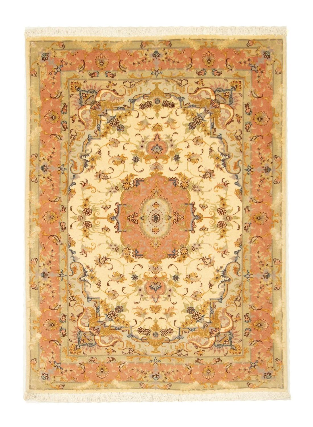 Perzisch tapijt - Tabriz - Premium - 140 x 104 cm - beige