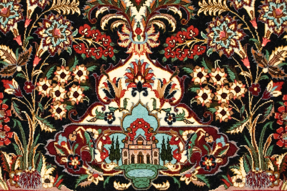 Perzisch tapijt - Ghom - 163 x 107 cm - donkerblauw