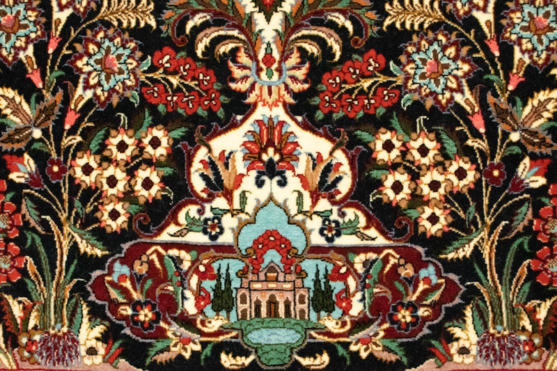 Perzisch tapijt - Ghom - 163 x 107 cm - donkerblauw