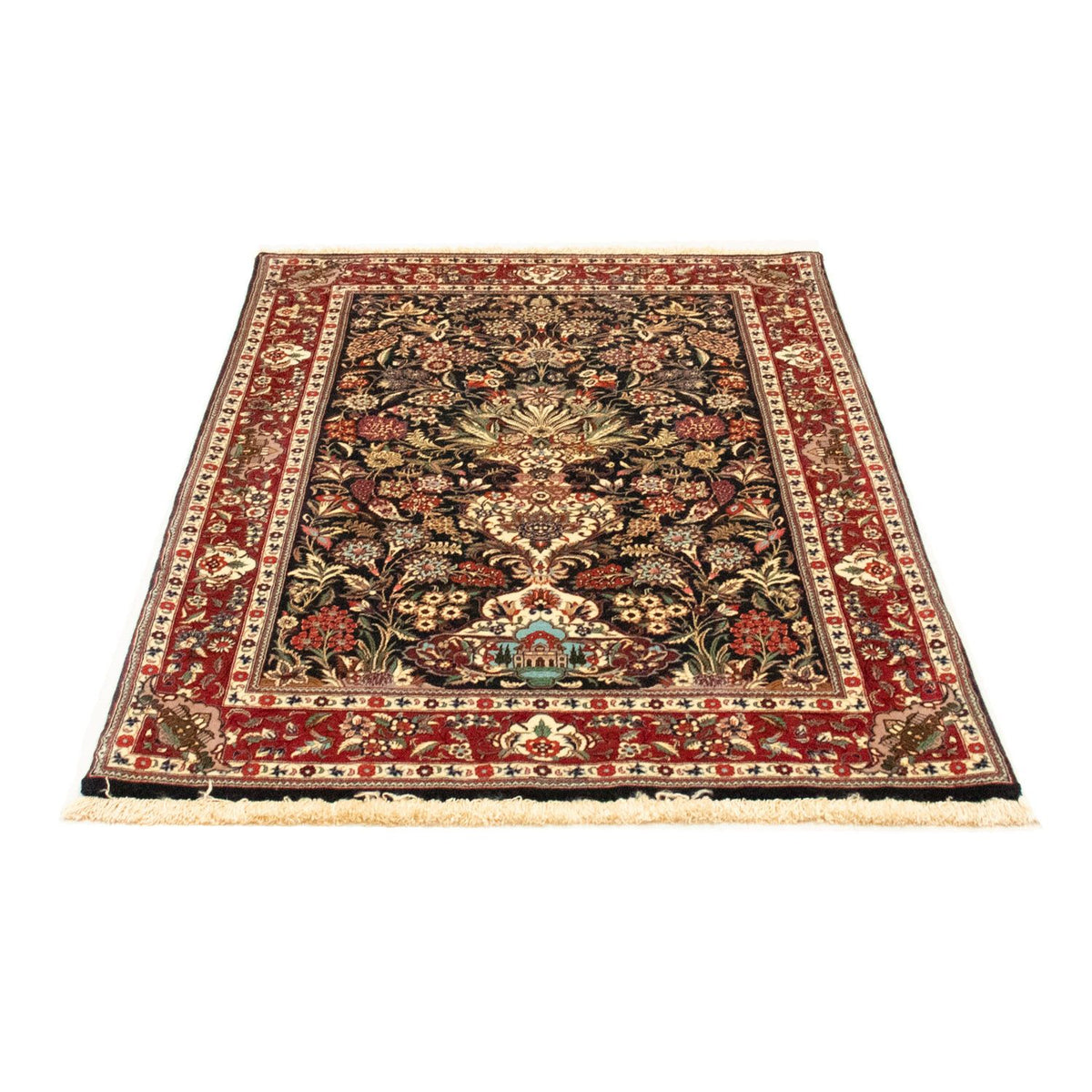 Perzisch tapijt - Ghom - 163 x 107 cm - donkerblauw