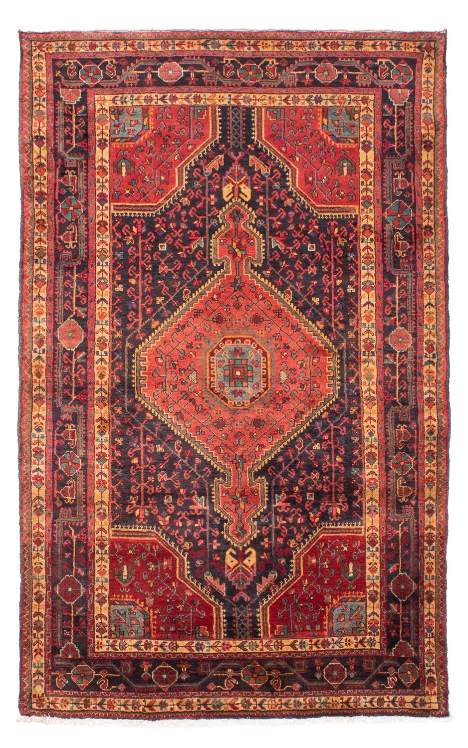 Perzisch Tapijt - Nomadisch - 218 x 130 cm - donkerblauw