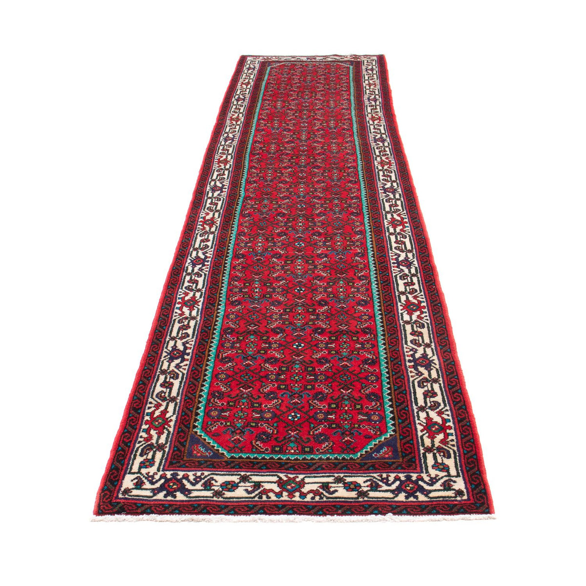 Loper Perzisch Tapijt - Nomadisch - 397 x 84 cm - donkerrood