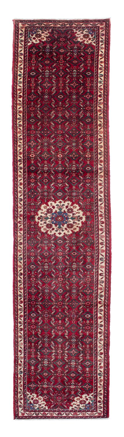 Loper Perzisch Tapijt - Nomadisch - 410 x 85 cm - donkerrood