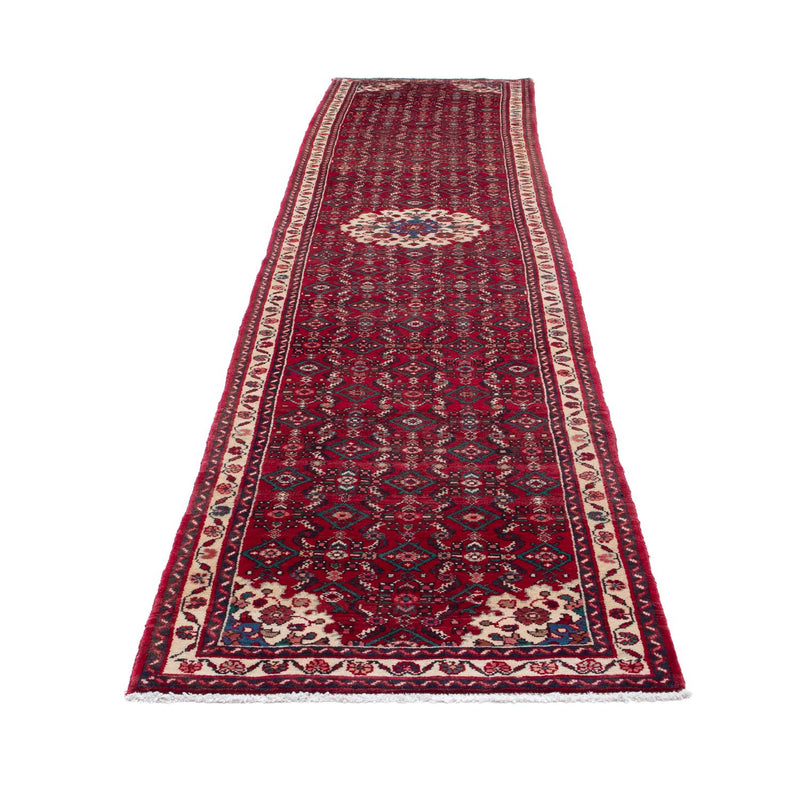 Loper Perzisch Tapijt - Nomadisch - 410 x 85 cm - donkerrood