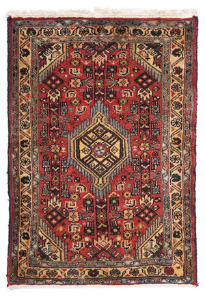 Perzisch Tapijt - Nomadisch - 87 x 62 cm - donkerrood