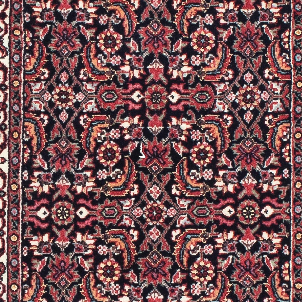 Loper Perzisch tapijt - Bijar - 225 x 61 cm - donkerblauw