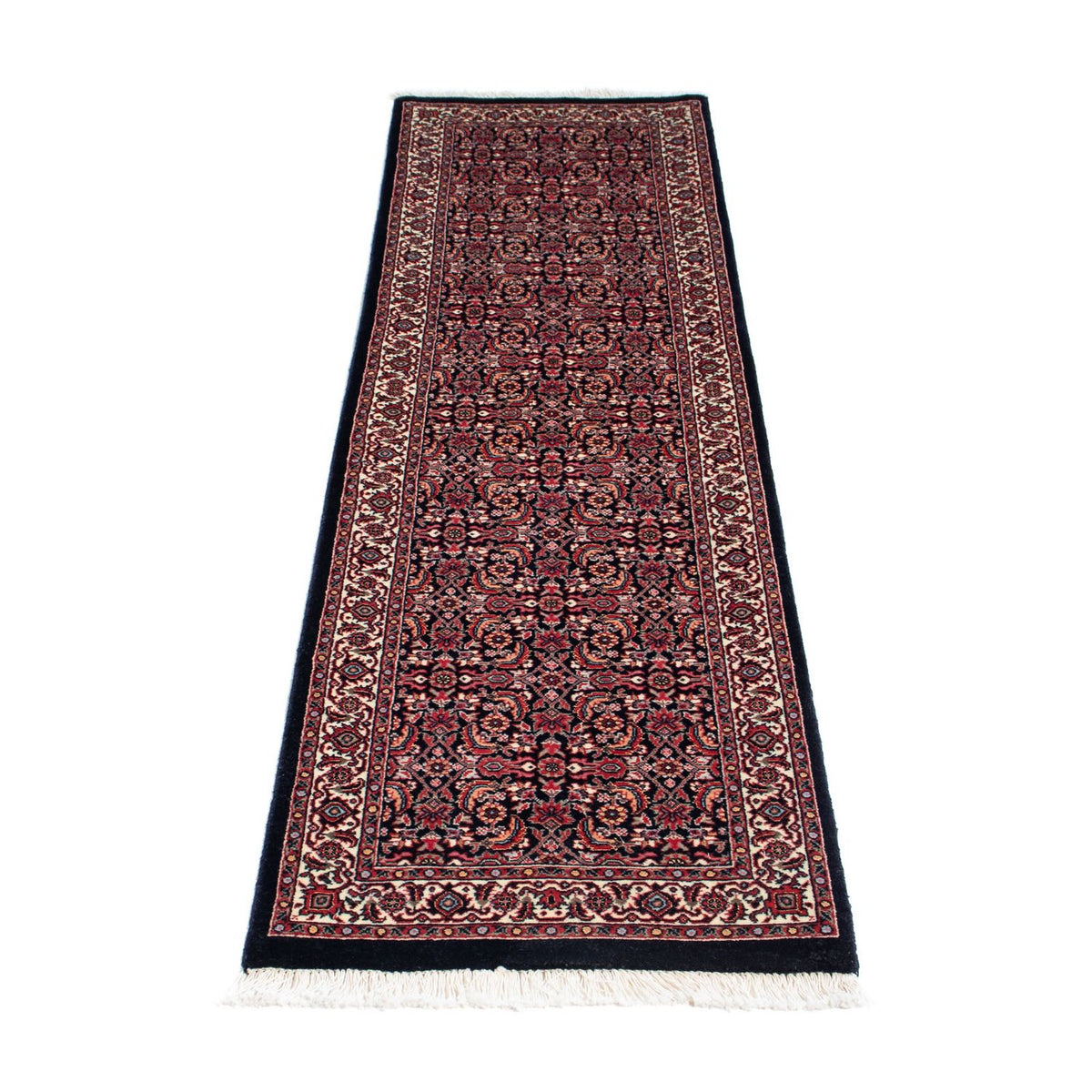 Loper Perzisch tapijt - Bijar - 225 x 61 cm - donkerblauw
