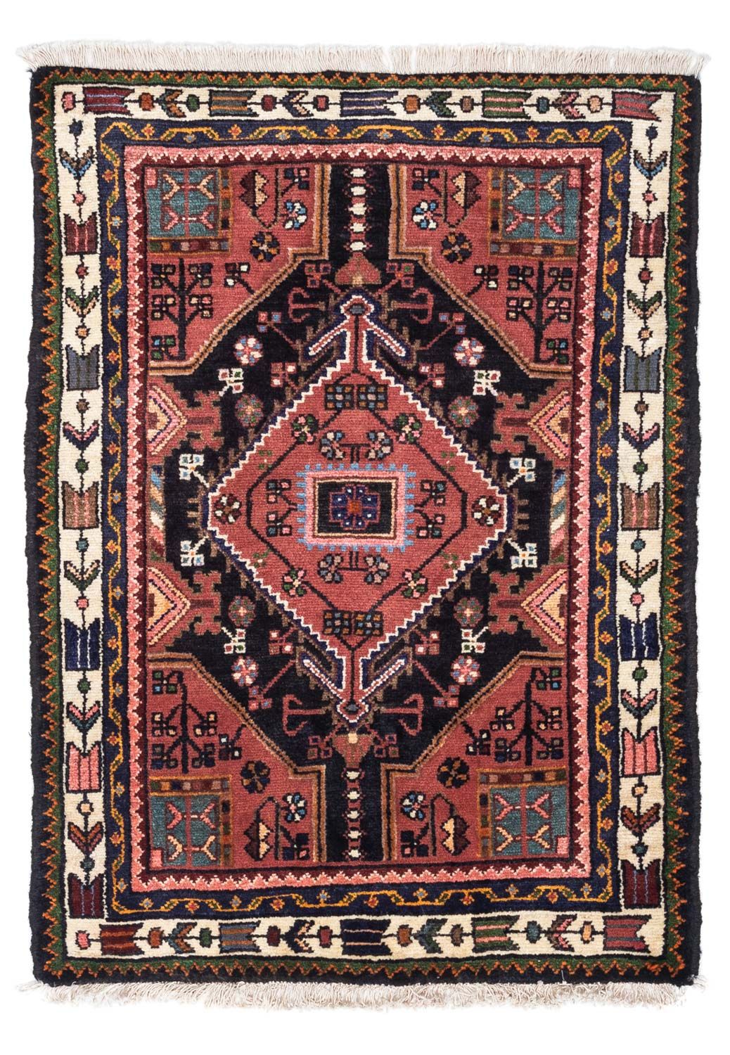 Perzisch Tapijt - Nomadisch - 108 x 78 cm - donkerblauw