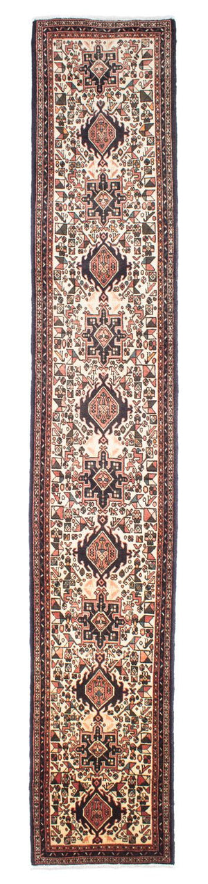 Loper Perzisch Tapijt - Nomadisch - 389 x 70 cm - beige