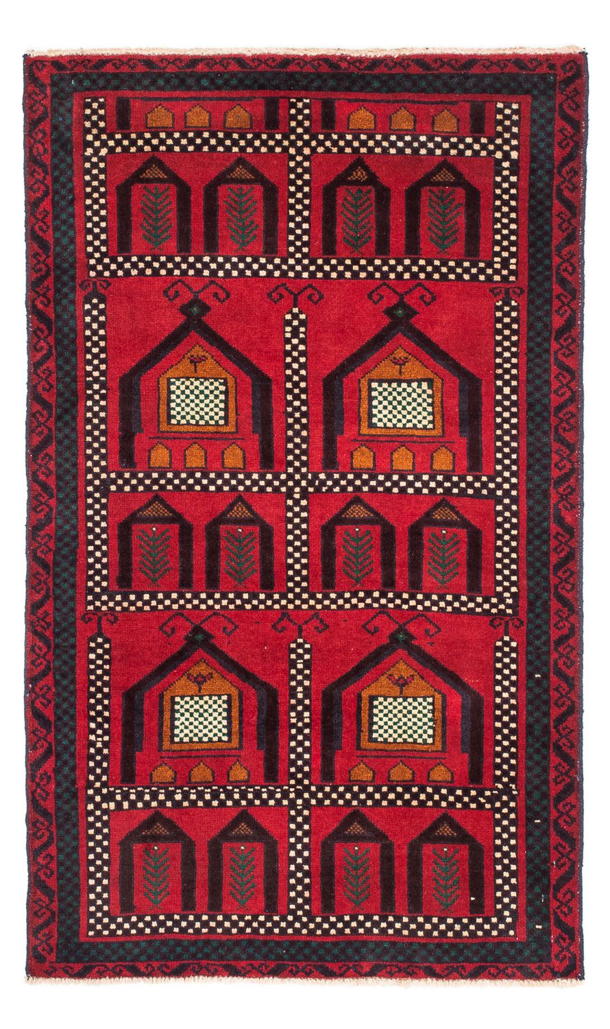 Baluch tapijt - 132 x 81 cm - donkerrood