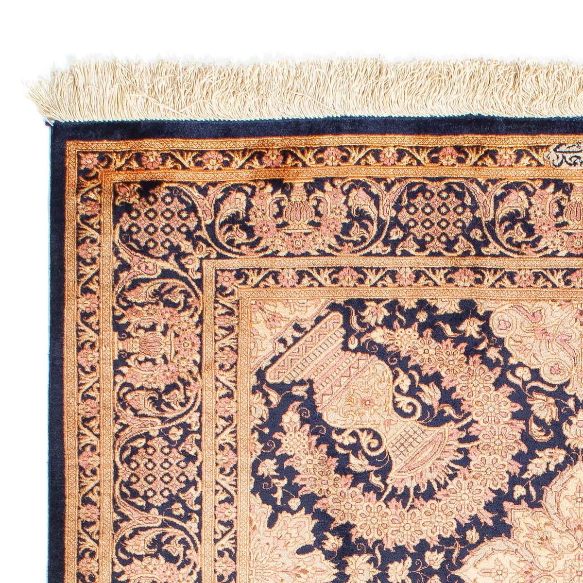 Perzisch tapijt - Ghom - 149 x 102 cm - lichtbruin